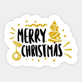 Merry christmas and happy new year Sticker